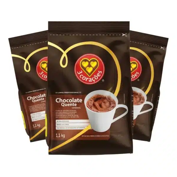 Chocolate com leite 3 corações 1,1KG